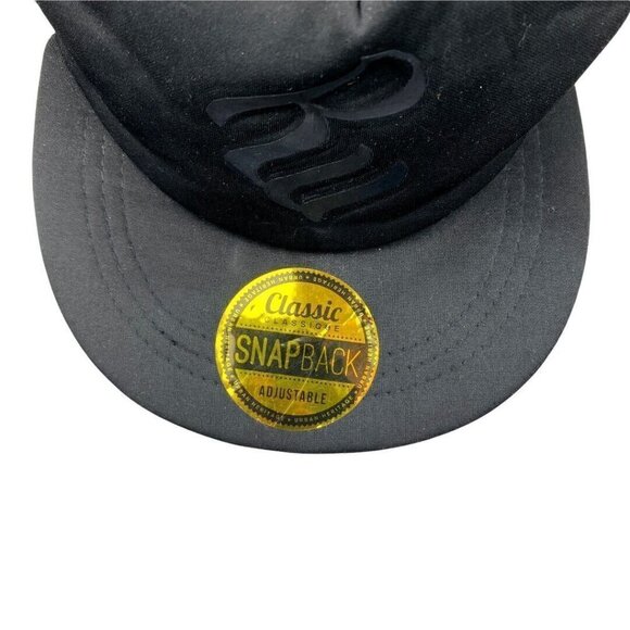 Rocawear Men's Black Monochrome Unstructured Adjustable Snapback Baseball Cap OS - Picture 10 of 10